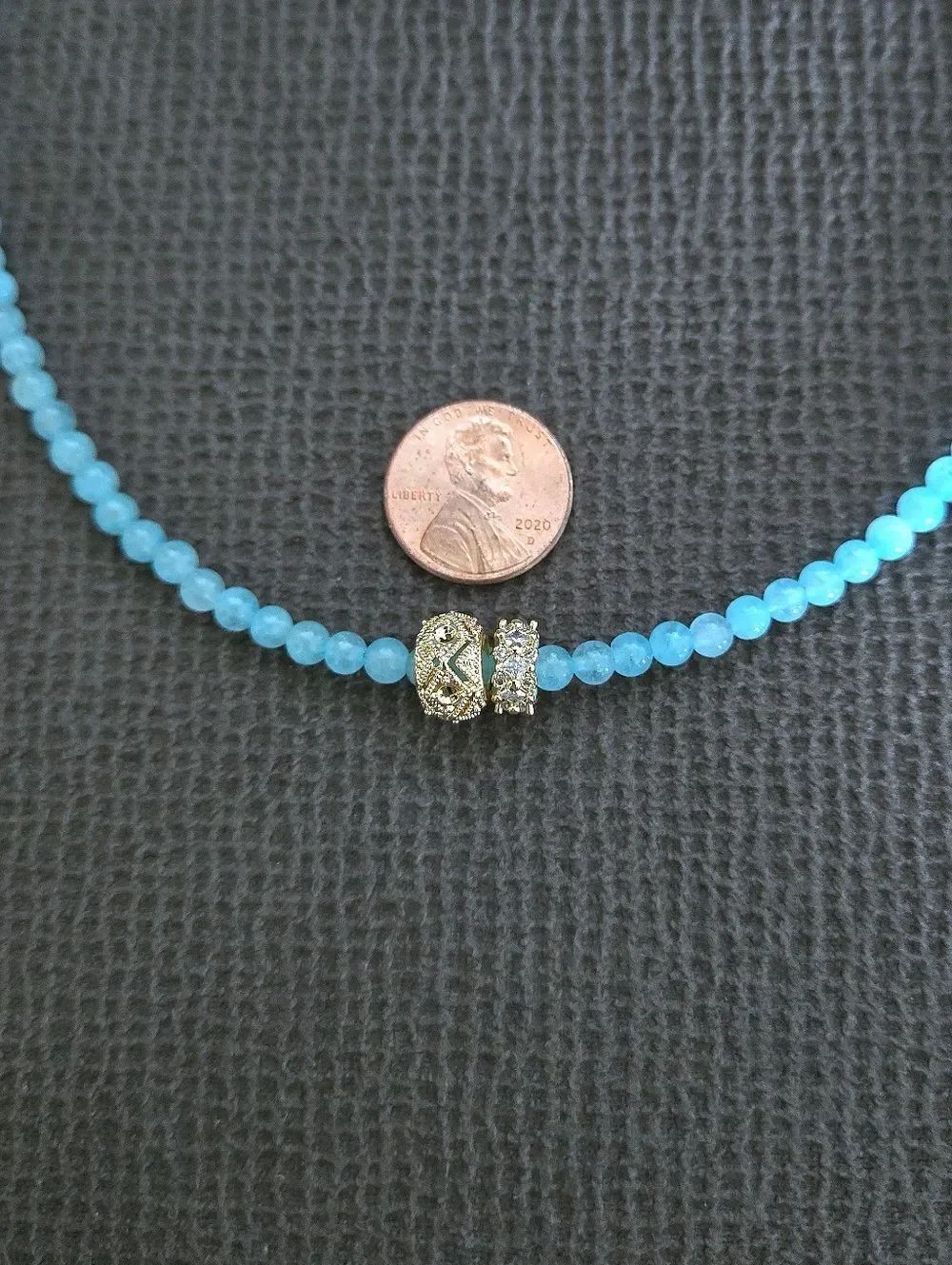 MacRae & Co. Blue Quartz with Charm Duo✌️ Necklace - NWT